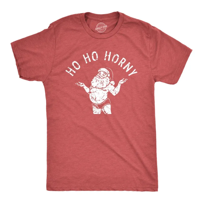 Ho Ho Horny Men's T Shirt sold by Crazy Dog T-Shirts