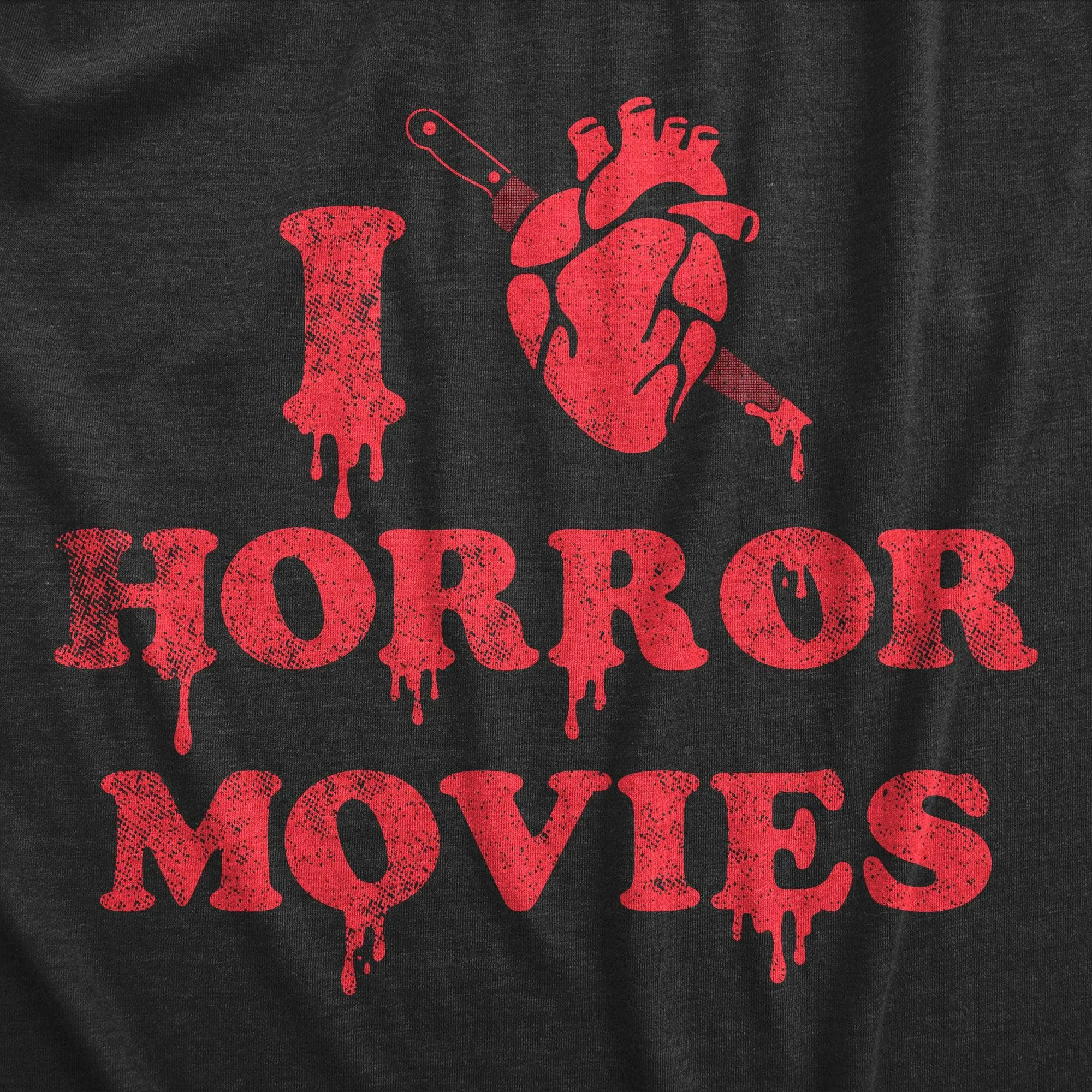 I Heart Horror Movies Women's T Shirt sold by Crazy Dog T-Shirts product image thumbnail 2