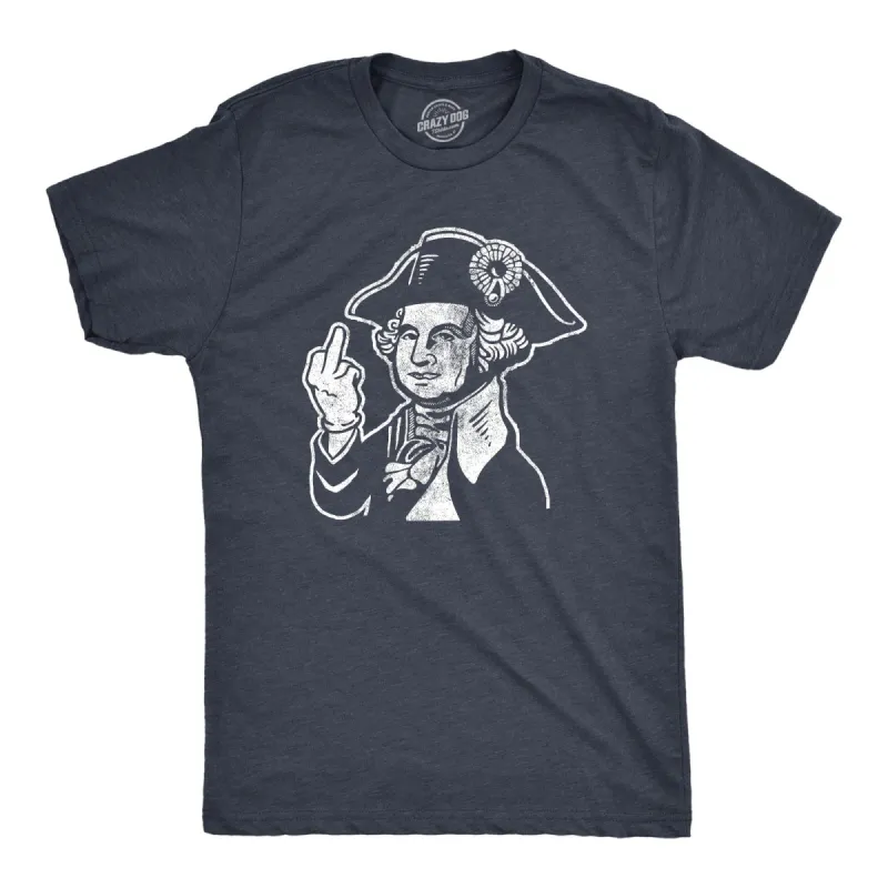 George Washington Middle Finger Men's T Shirt sold by Crazy Dog T-Shirts