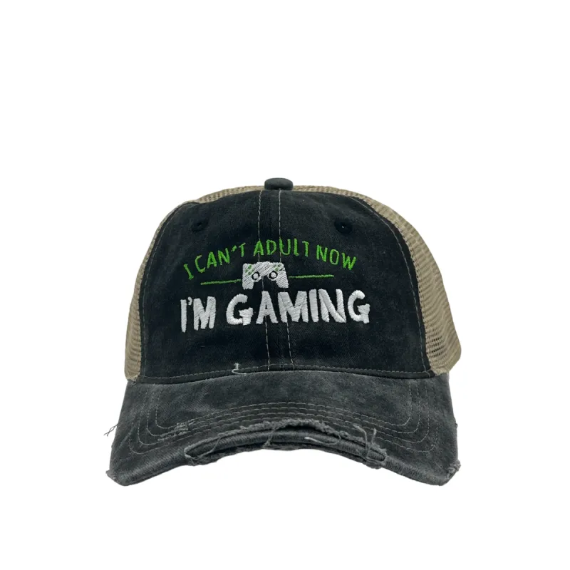 I Cant Adult Now Im Gaming Trucker sold by Crazy Dog T-Shirts