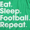 Eat Sleep Football Repeat Men's T Shirt sold by Crazy Dog T-Shirts