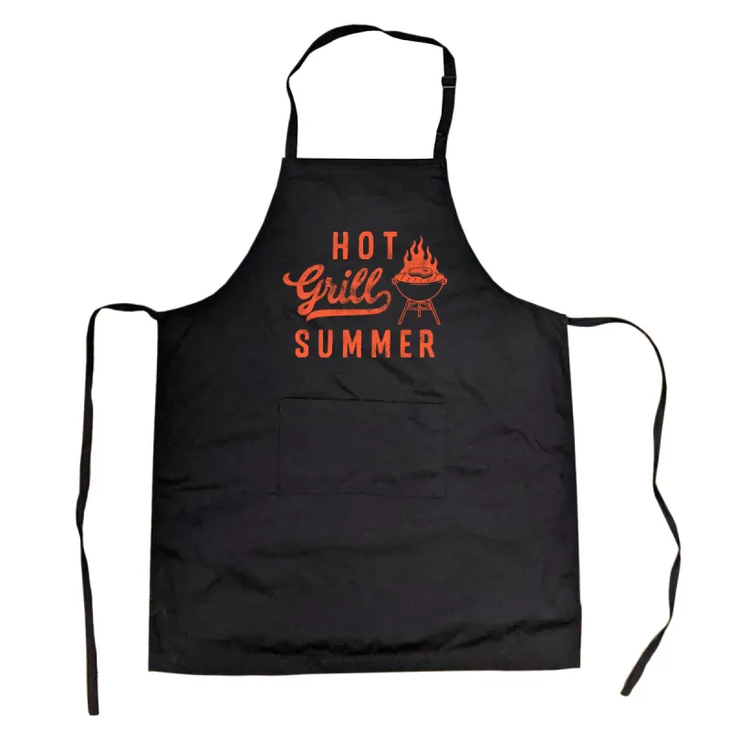 Hot Grill Summer Cookout Apron sold by Crazy Dog T-Shirts
