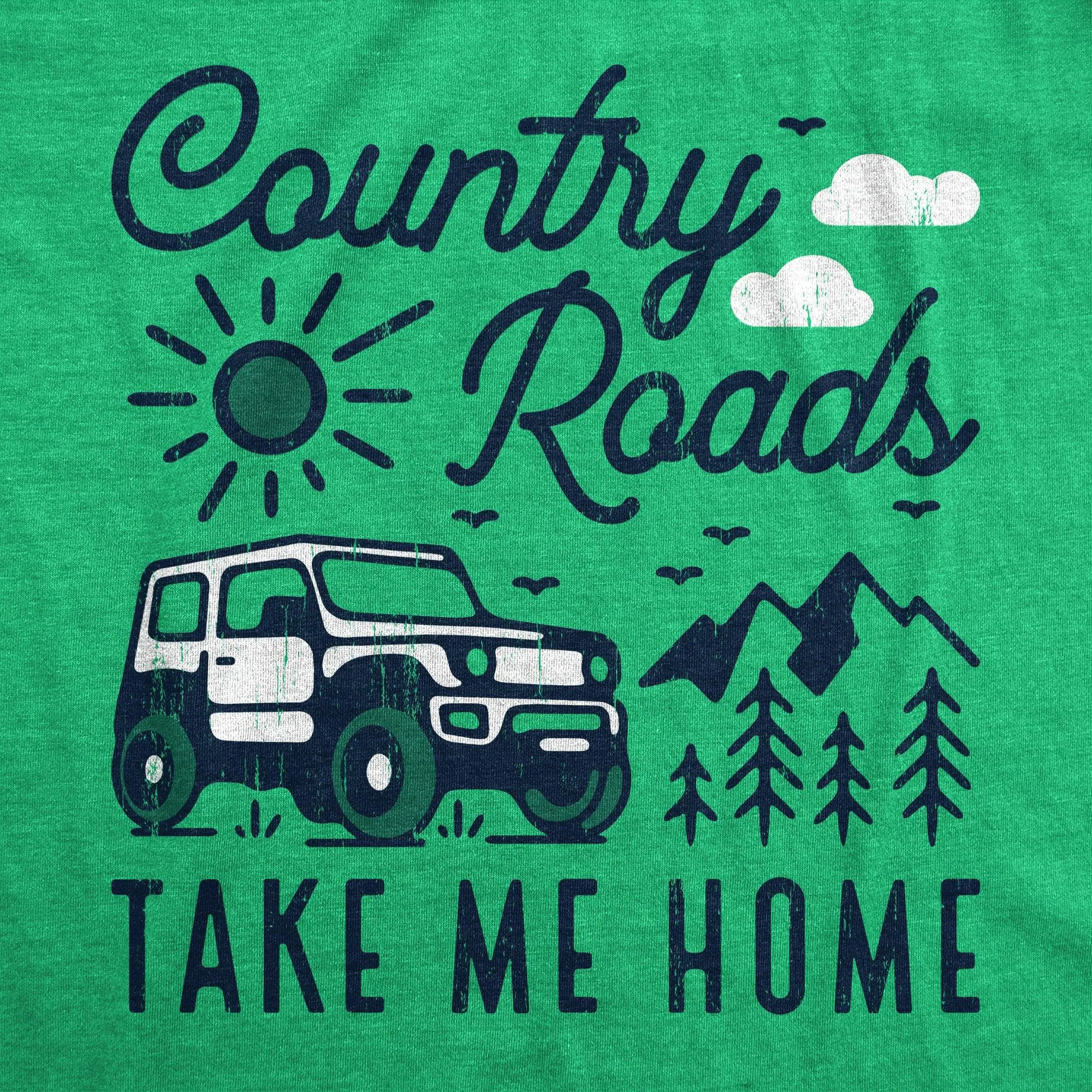 Country Roads Take Me Home Men's T Shirt sold by Crazy Dog T-Shirts product image thumbnail 2