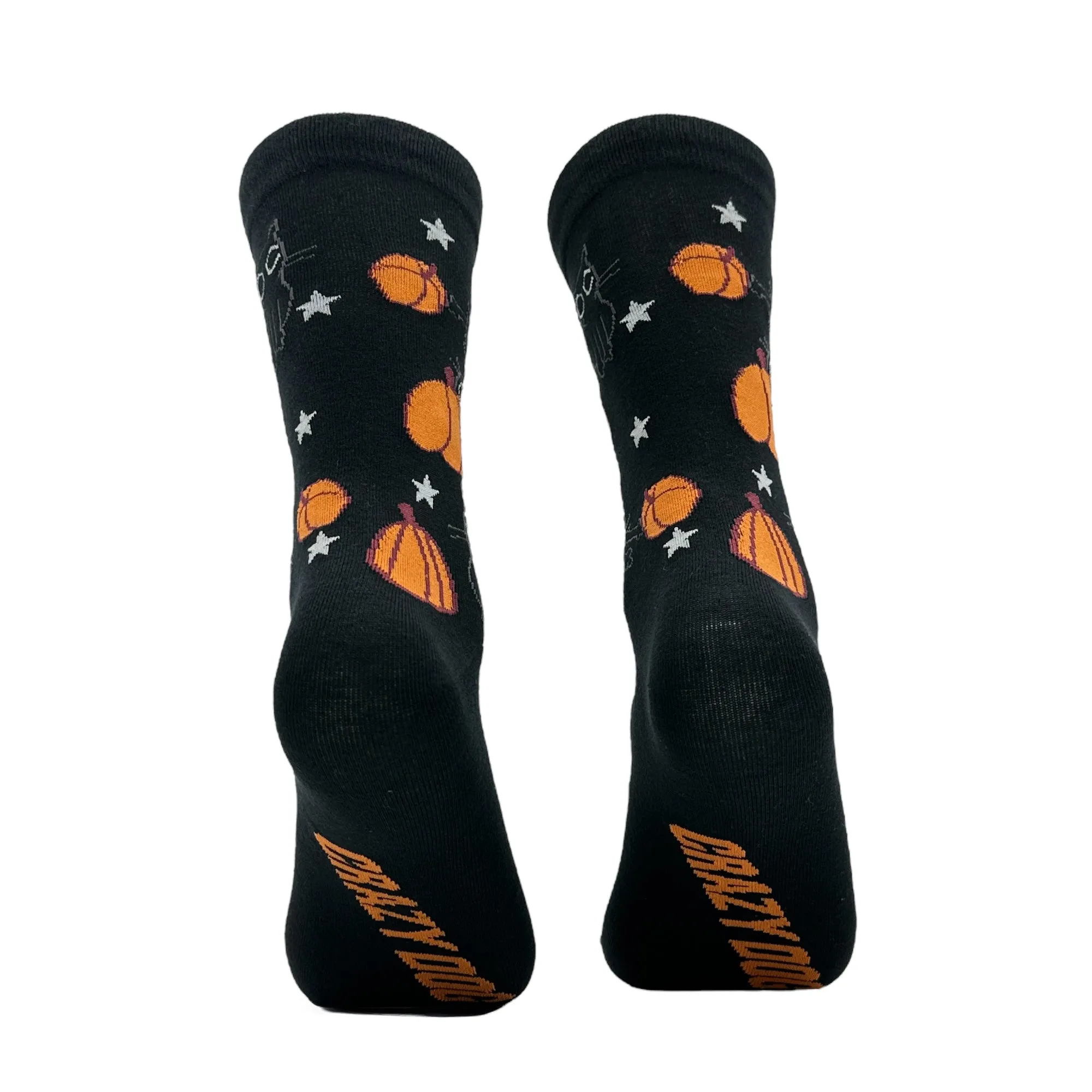 Women's Black Cat Pumpkin Socks sold by Crazy Dog T-Shirts product image thumbnail 4