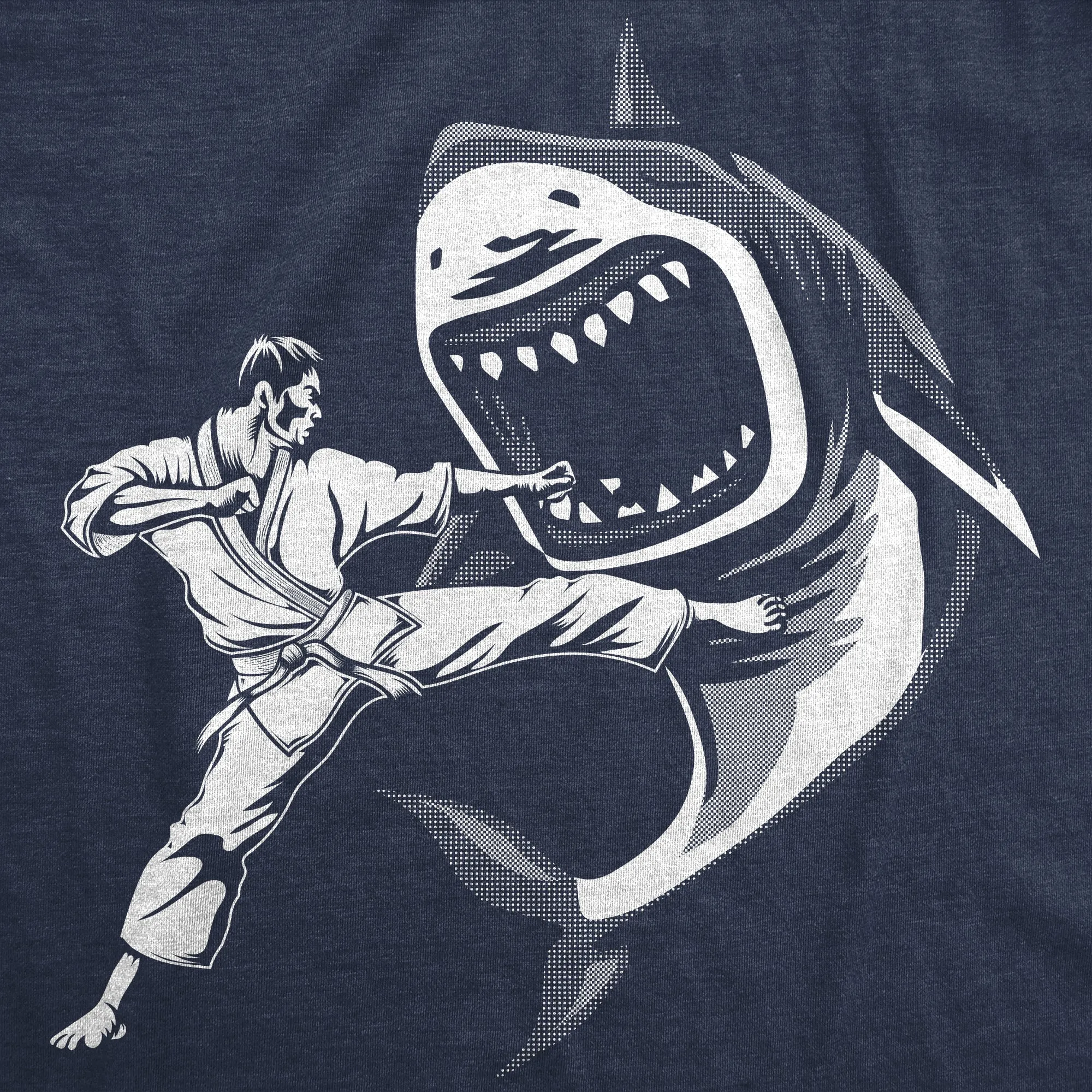 Karate Kicked Shark Men's T Shirt sold by Crazy Dog T-Shirts product image thumbnail 2