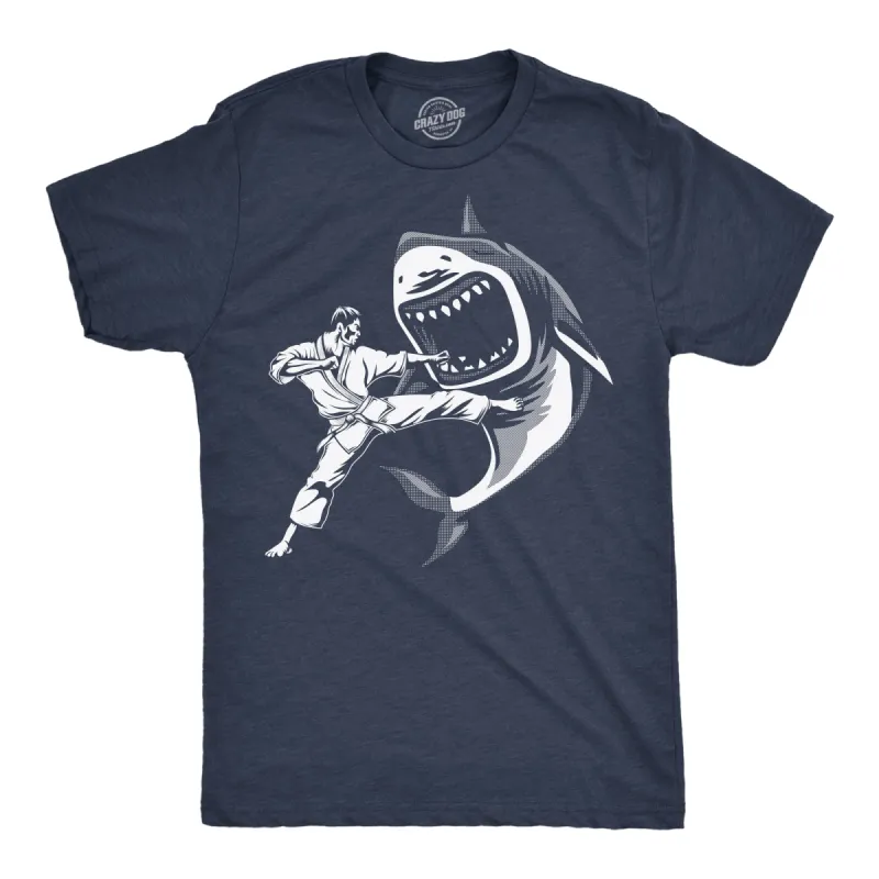 Karate Kicked Shark Men's T Shirt sold by Crazy Dog T-Shirts