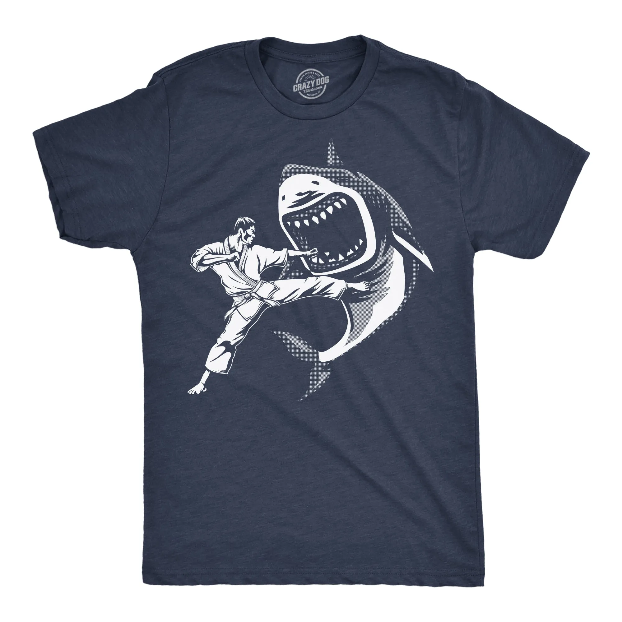 Karate Kicked Shark Men's T Shirt sold by Crazy Dog T-Shirts