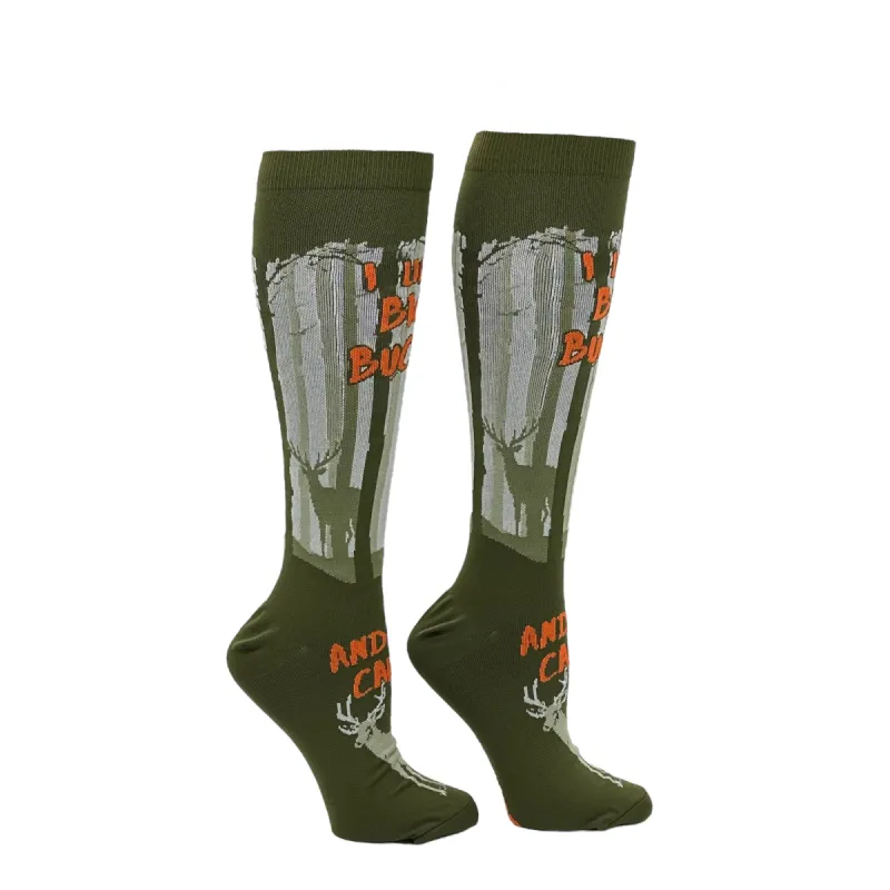 I Like Big Bucks And I Cannot Lie Compression Socks sold by Crazy Dog T-Shirts