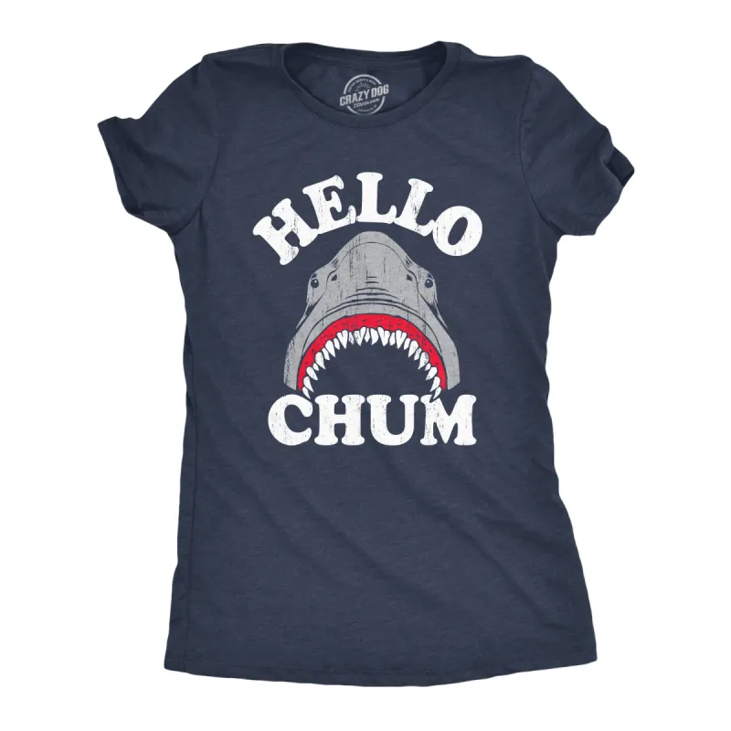 Hello Chum Women's T Shirt sold by Crazy Dog T-Shirts