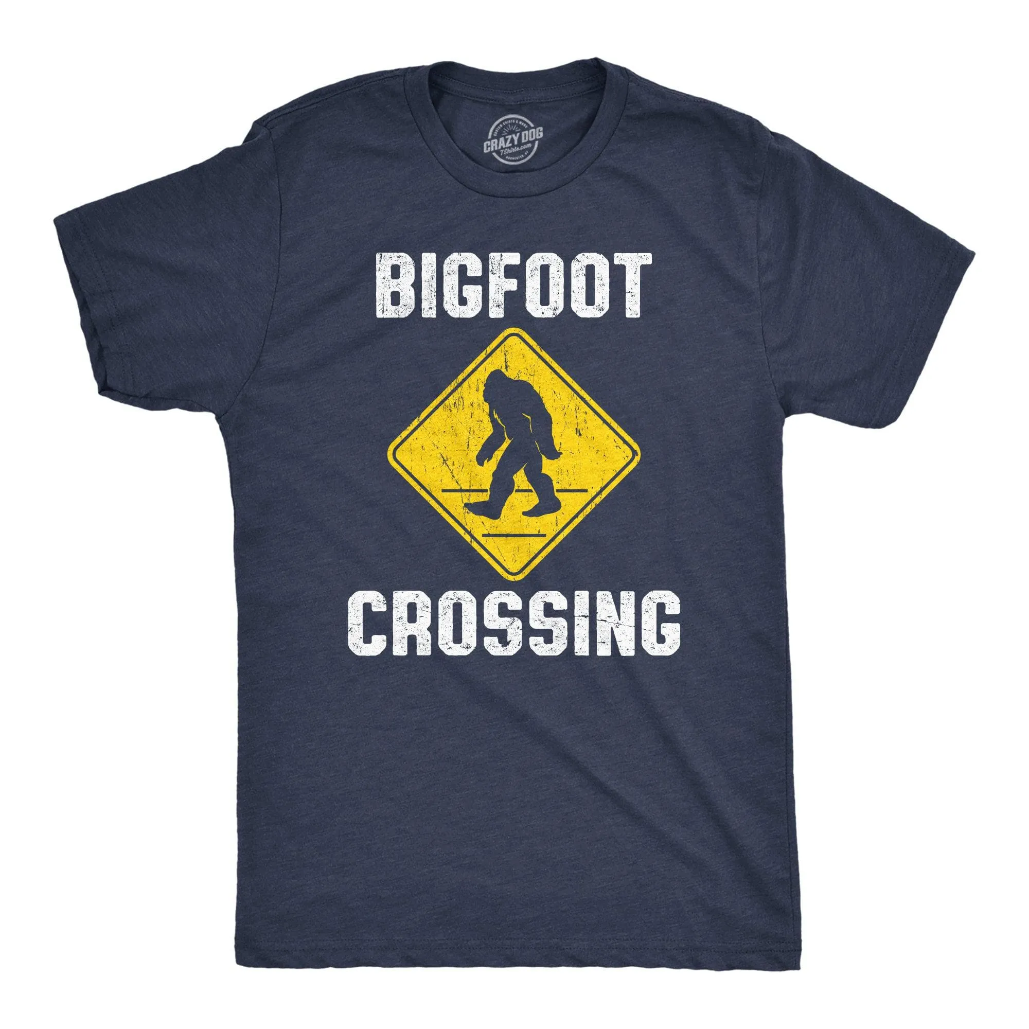 Bigfoot Crossing Men's T Shirt sold by Crazy Dog T-Shirts