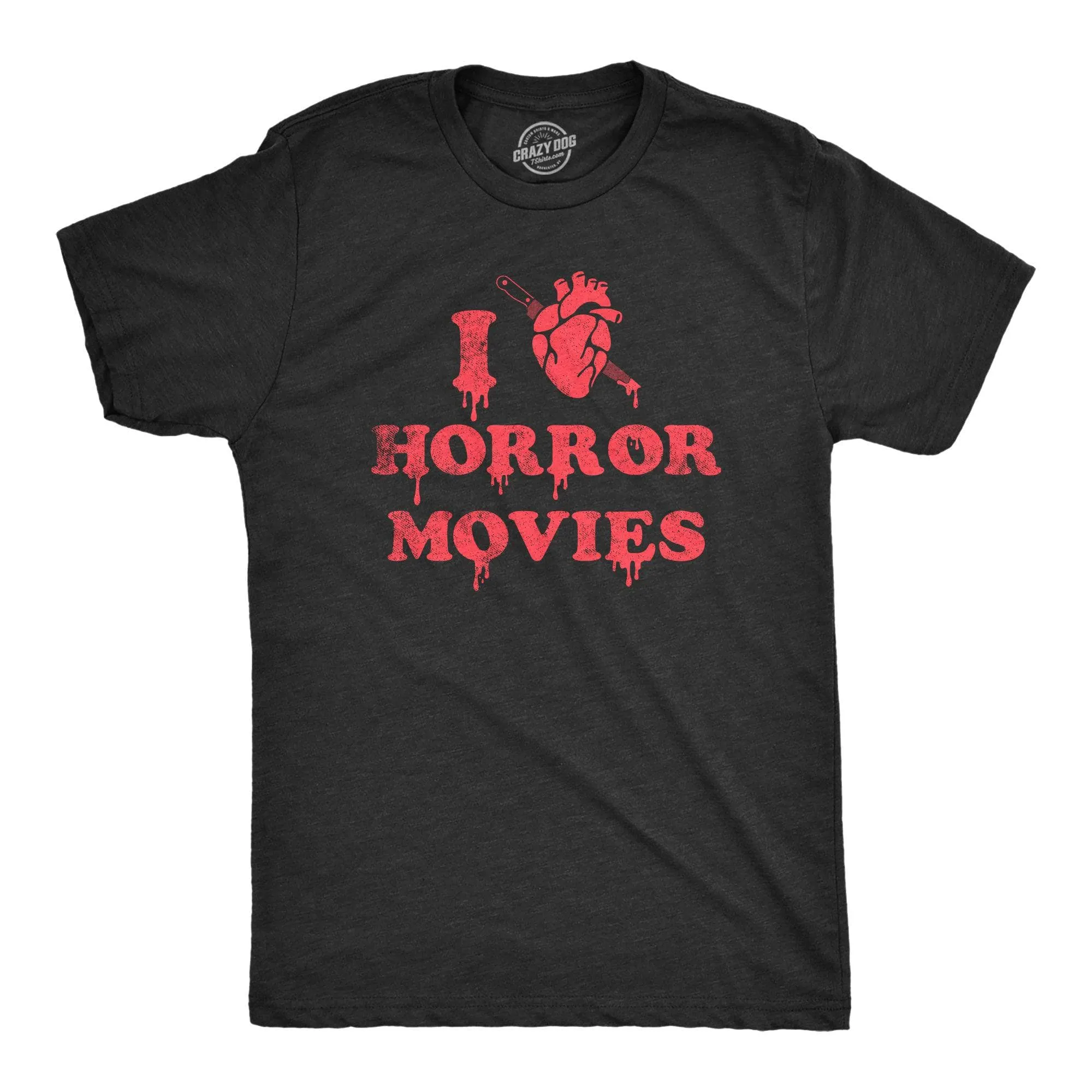 I Heart Horror Movies Men's T Shirt sold by Crazy Dog T-Shirts