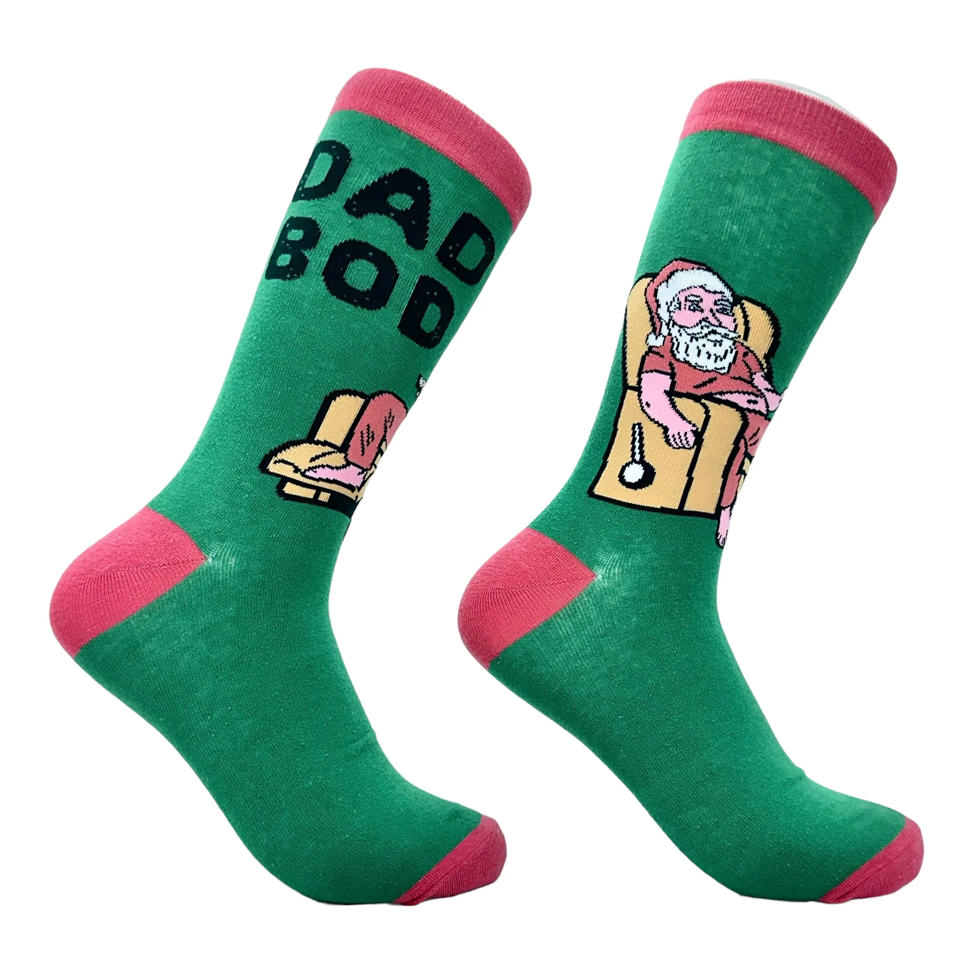 Men's Dad Bod Santa Socks sold by Crazy Dog T-Shirts