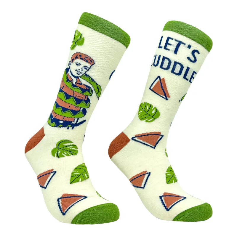 Men's Lets Cuddle Snake Socks sold by Crazy Dog T-Shirts