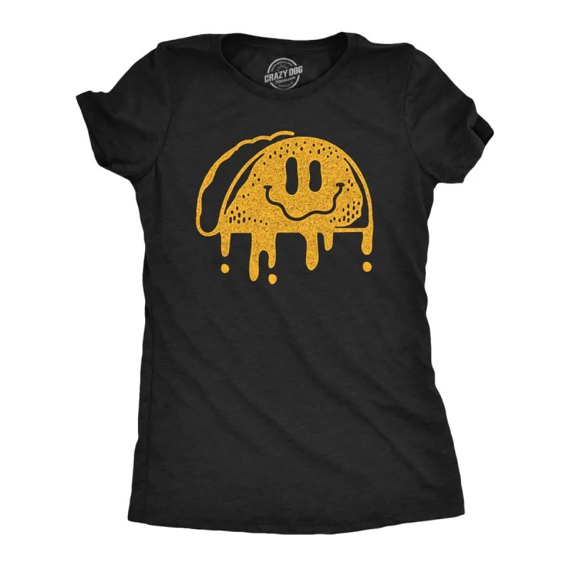 Dripping Taco Smile Women's T Shirt sold by Crazy Dog T-Shirts