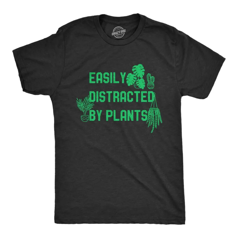 Easily Distracted By Plants Men's T Shirt sold by Crazy Dog T-Shirts