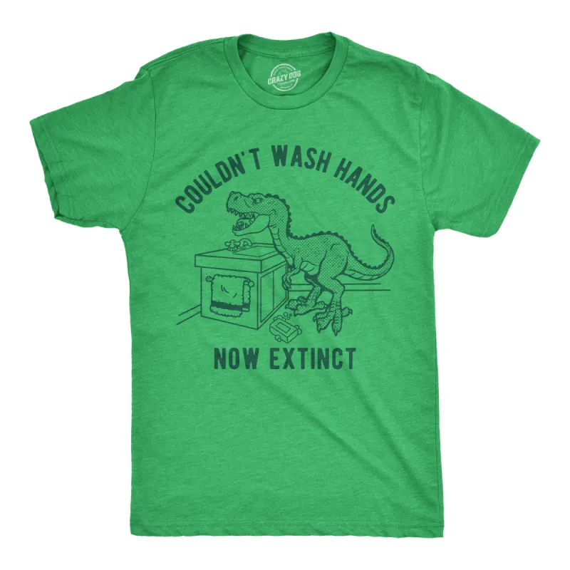 Couldn't Wash Hands Now Extinct Men's T Shirt sold by Crazy Dog T-Shirts