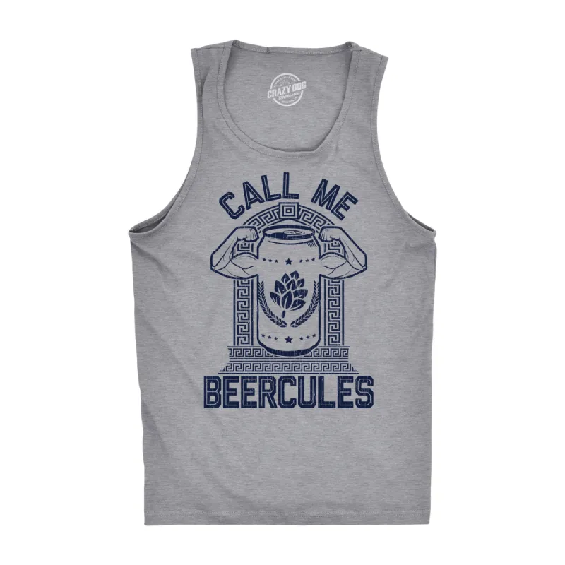 Call Me Beercules Men's Tank Top sold by Crazy Dog T-Shirts