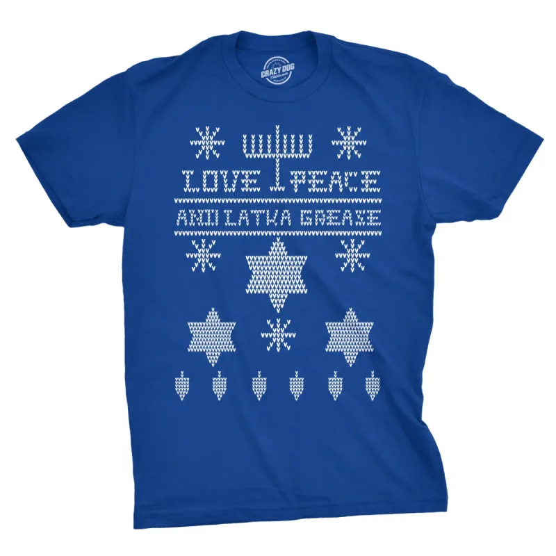 Ugly Hanukkah Sweater Men's T Shirt sold by Crazy Dog T-Shirts