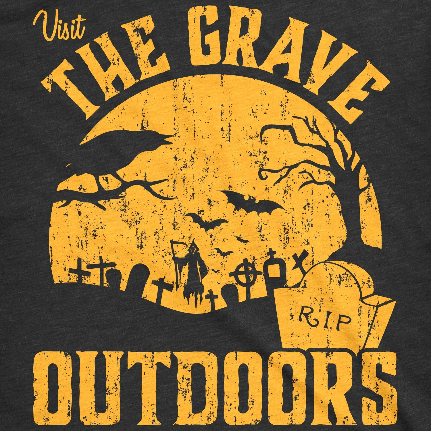 Visit The Grave Outdoors Men's T Shirt sold by Crazy Dog T-Shirts product image thumbnail 2