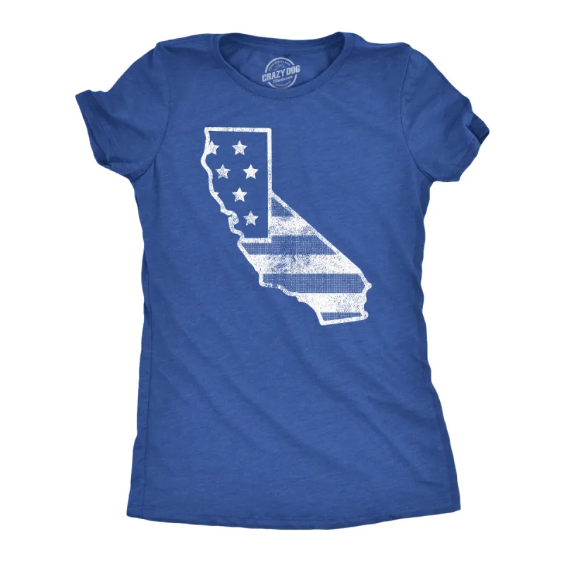 American Flag California Women's T Shirt sold by Crazy Dog T-Shirts
