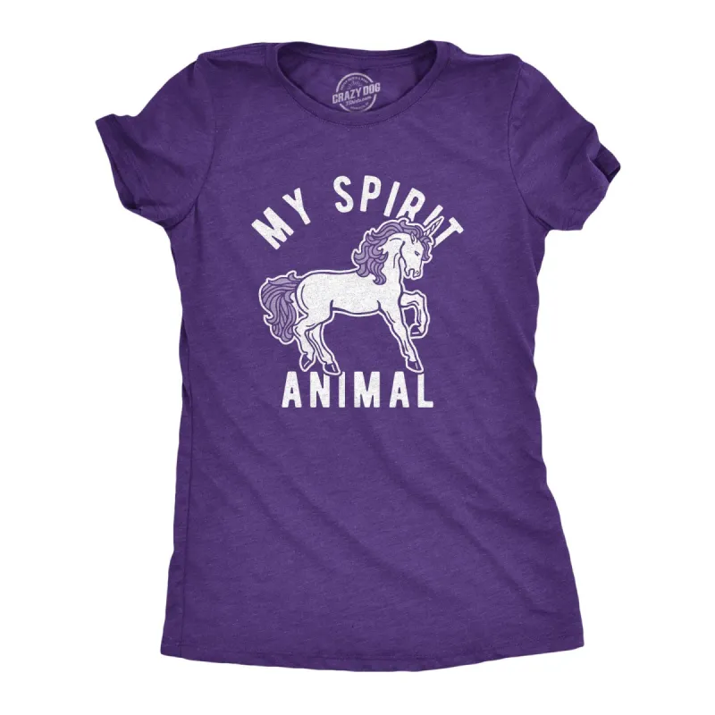 My Spirit Animal: Unicorn Women's T Shirt sold by Crazy Dog T-Shirts