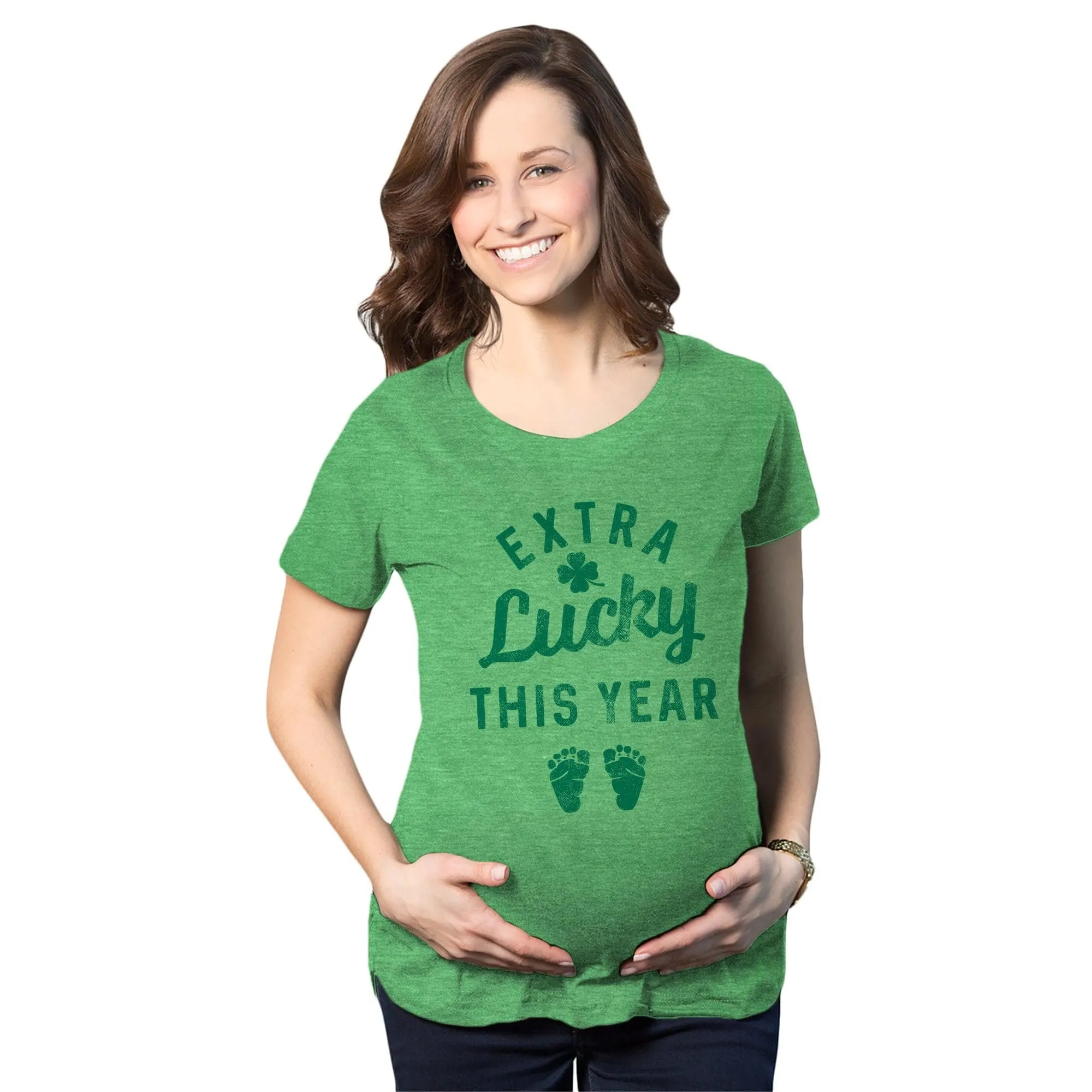 Extra Lucky This Year Maternity T Shirt sold by Crazy Dog T-Shirts