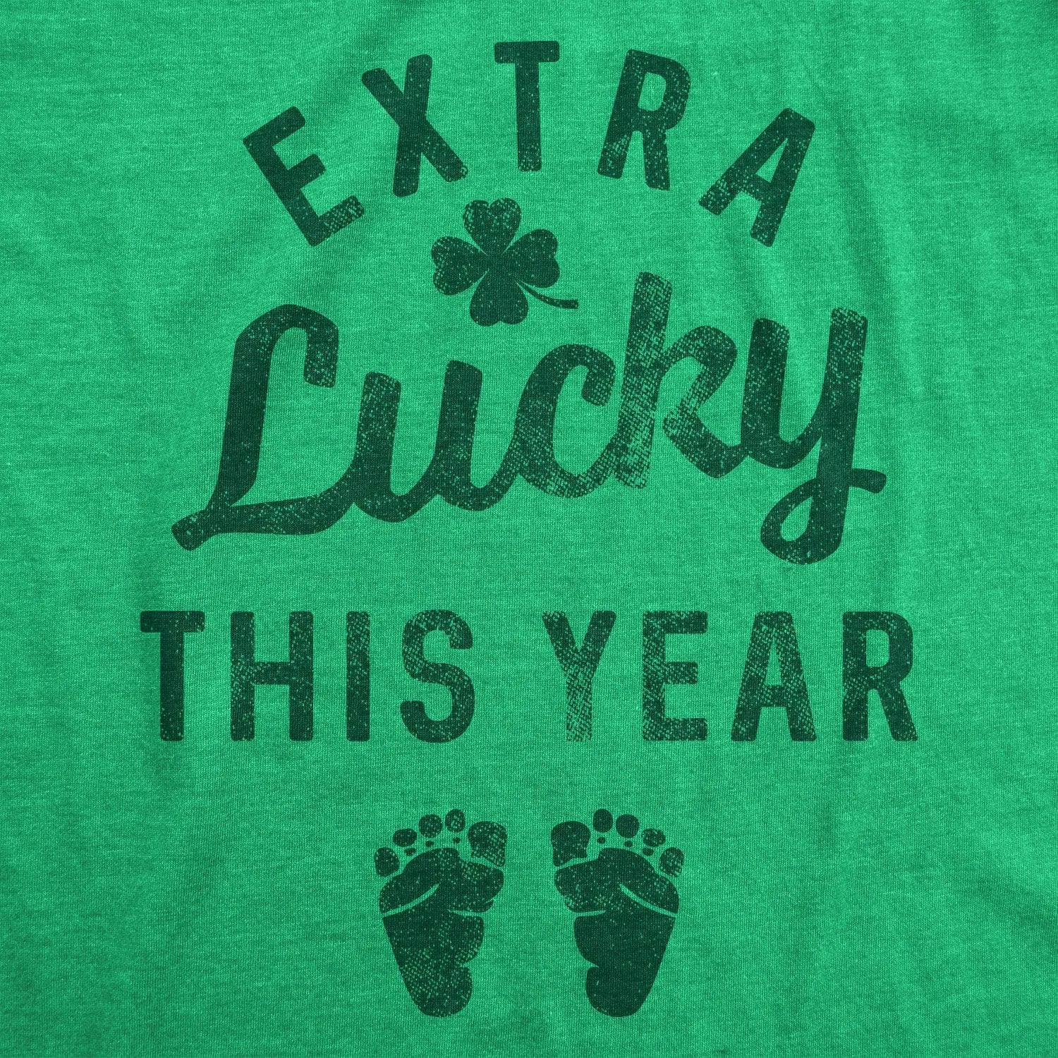 Extra Lucky This Year Maternity T Shirt sold by Crazy Dog T-Shirts product image thumbnail 2
