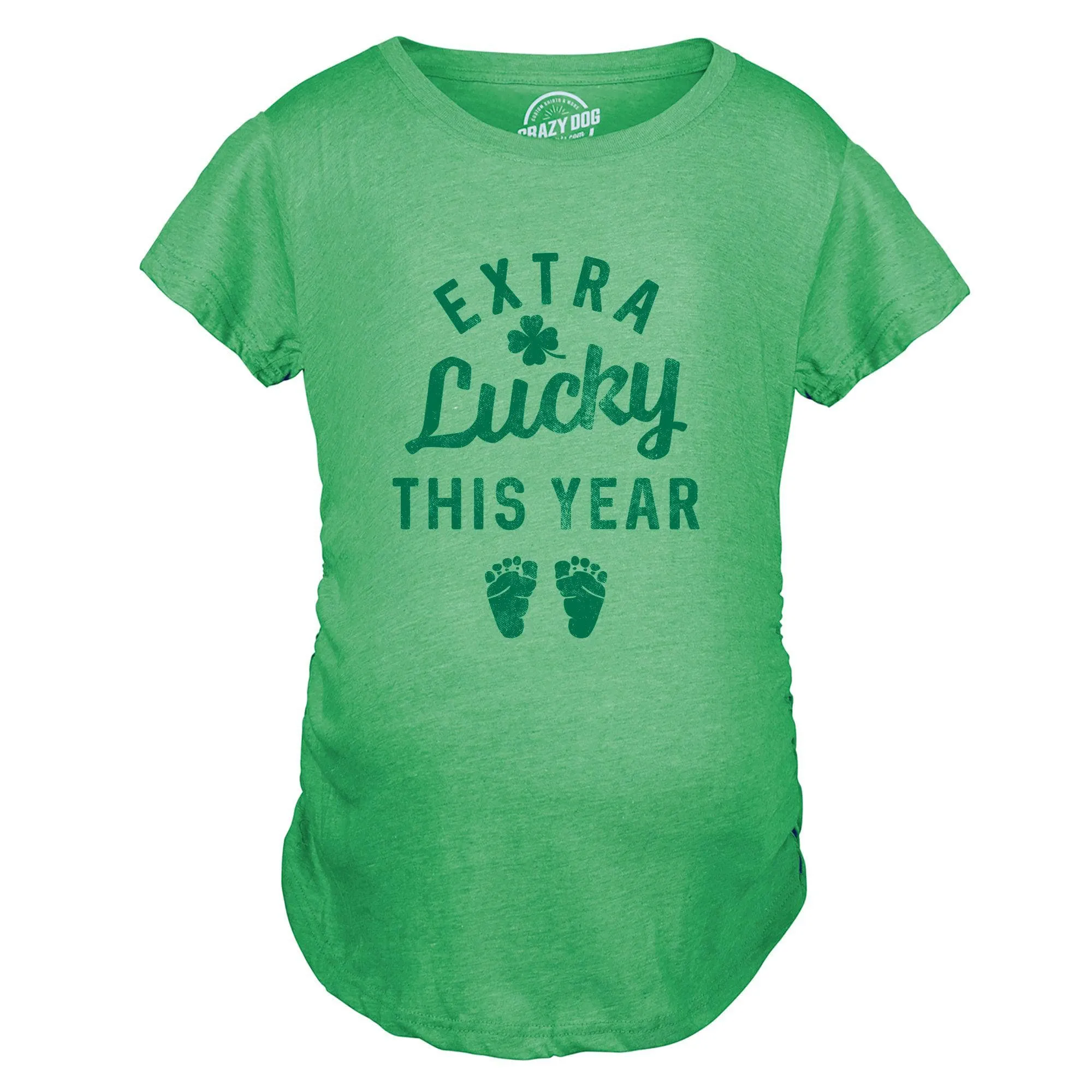 Extra Lucky This Year Maternity T Shirt sold by Crazy Dog T-Shirts product image thumbnail 3