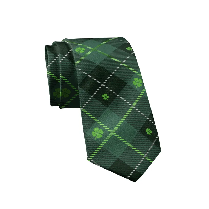 St. Patrick's Day Plaid Neck Tie Tie sold by Crazy Dog T-Shirts