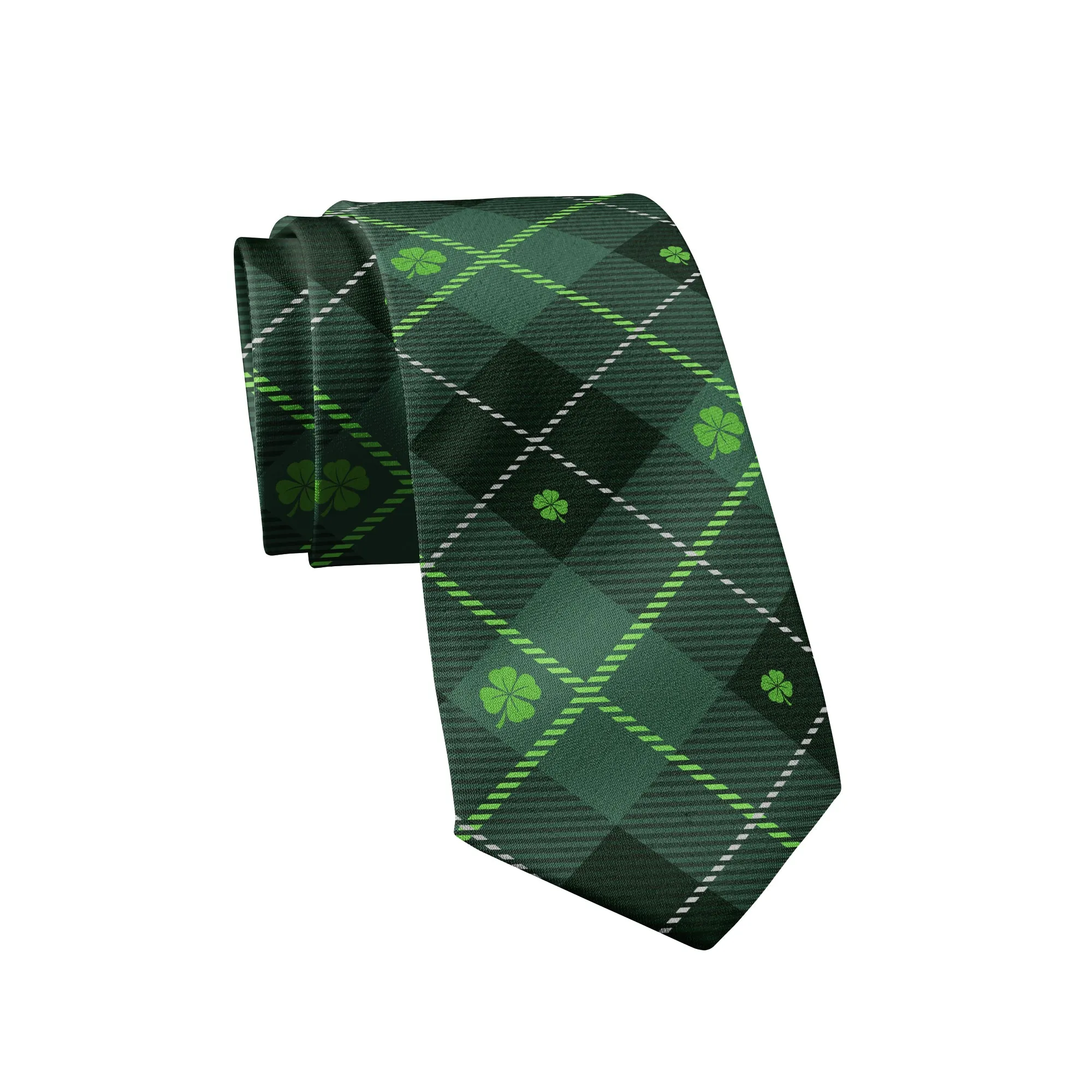 St. Patrick's Day Plaid Neck Tie Tie sold by Crazy Dog T-Shirts