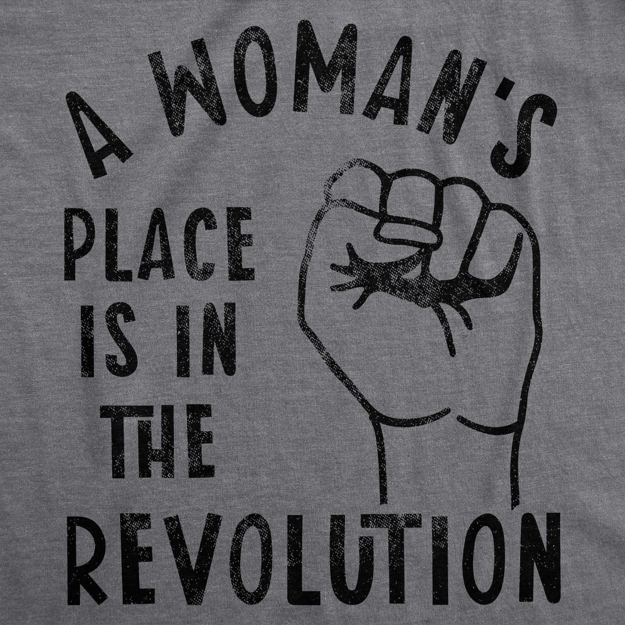 A Woman's Place Is In The Revolution Women's Tank Top sold by Crazy Dog T-Shirts product image thumbnail 2