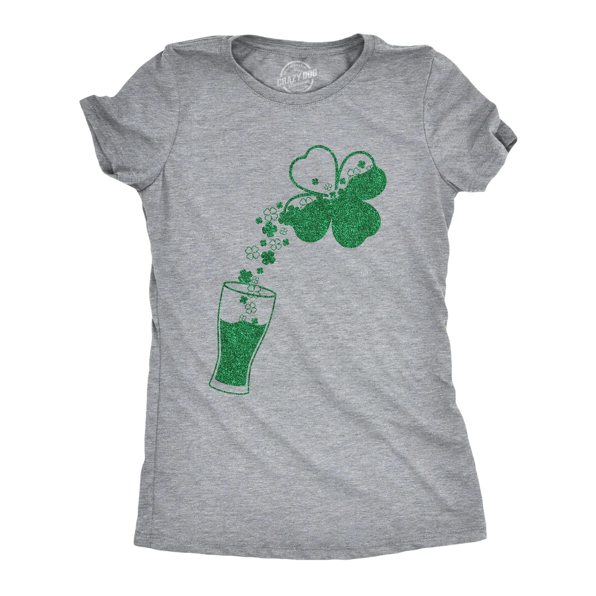 Pouring Glitter Shamrock Women's T Shirt sold by Crazy Dog T-Shirts