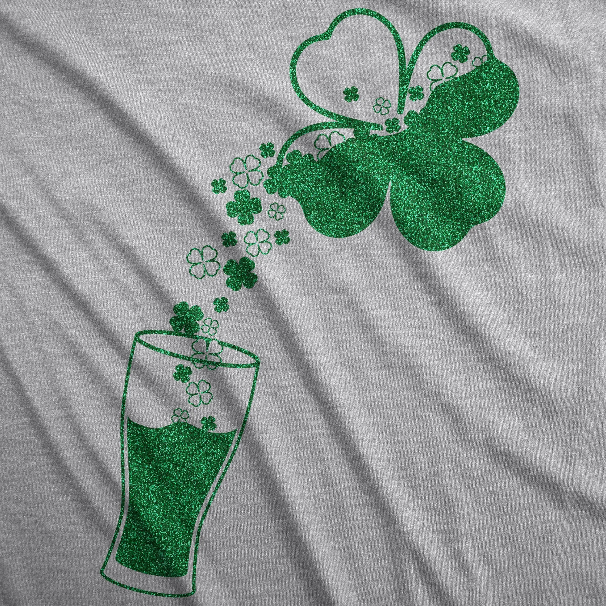 Pouring Glitter Shamrock Women's T Shirt sold by Crazy Dog T-Shirts product image thumbnail 2