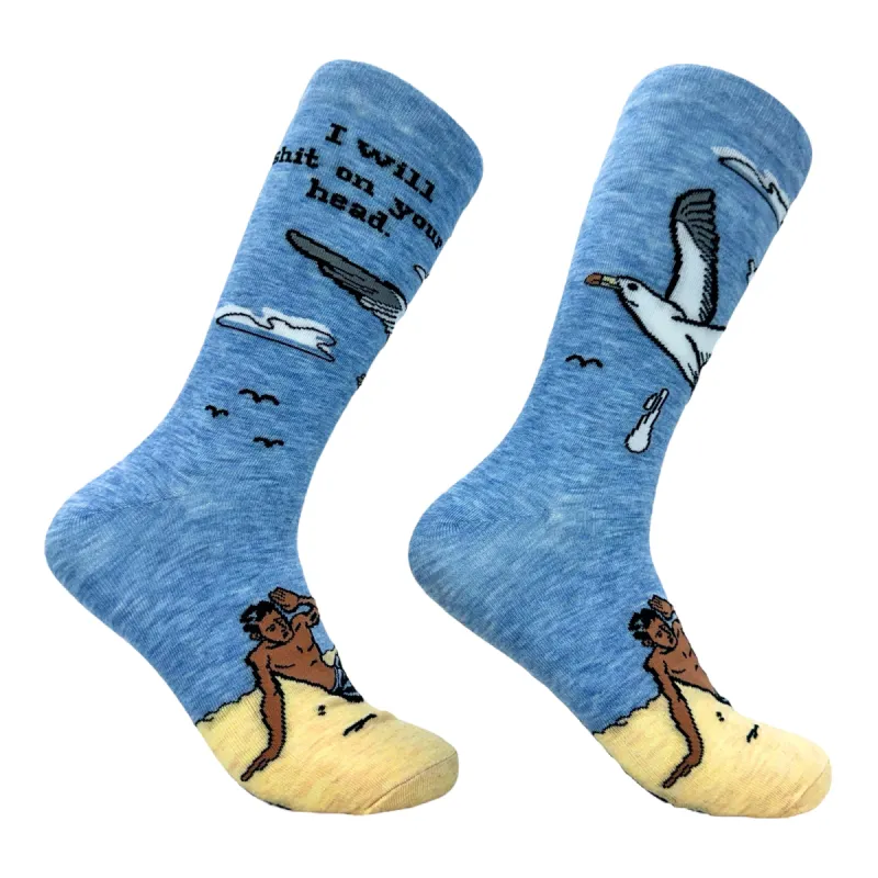 Men's I Will Shit On Your Head Socks sold by Crazy Dog T-Shirts
