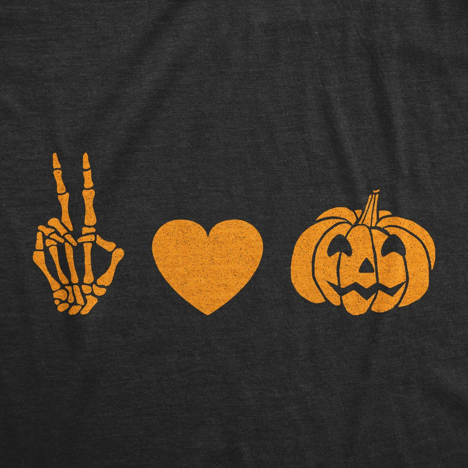 Peace Love Jack-O-Lantern Women's T Shirt sold by Crazy Dog T-Shirts product image thumbnail 2