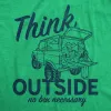 Womens Think Outside No Box Necessary Funny Car Camping Hatchback Funny T Shirt sold by Crazy Dog T-Shirts