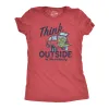 Womens Think Outside No Box Necessary Funny Car Camping Hatchback Funny T Shirt sold by Crazy Dog T-Shirts