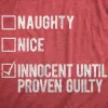 Naughty Nice Innocent Until Proven Guilty Men's T Shirt sold by Crazy Dog T-Shirts
