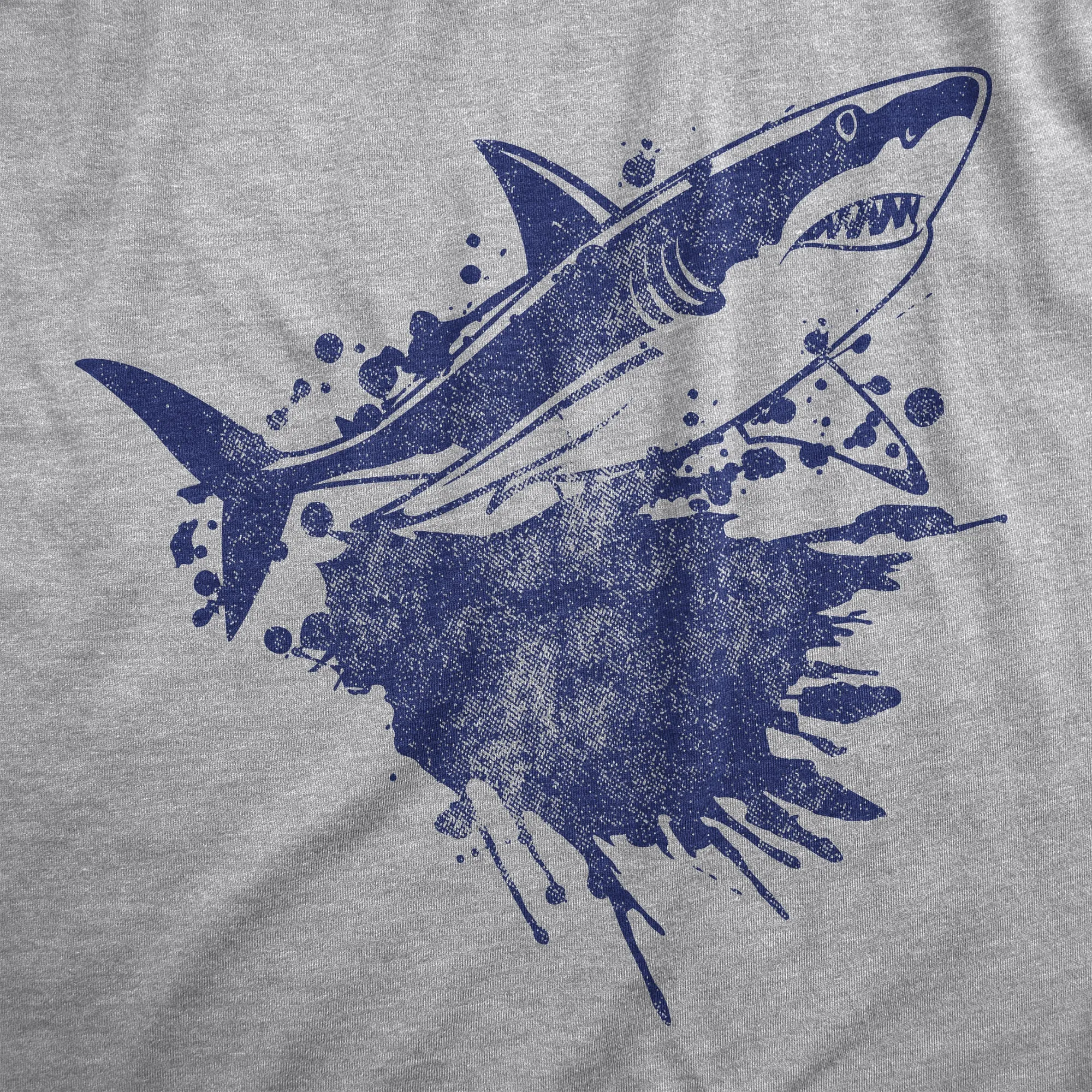 Shark Ink Splatter Men's T Shirt sold by Crazy Dog T-Shirts product image thumbnail 2