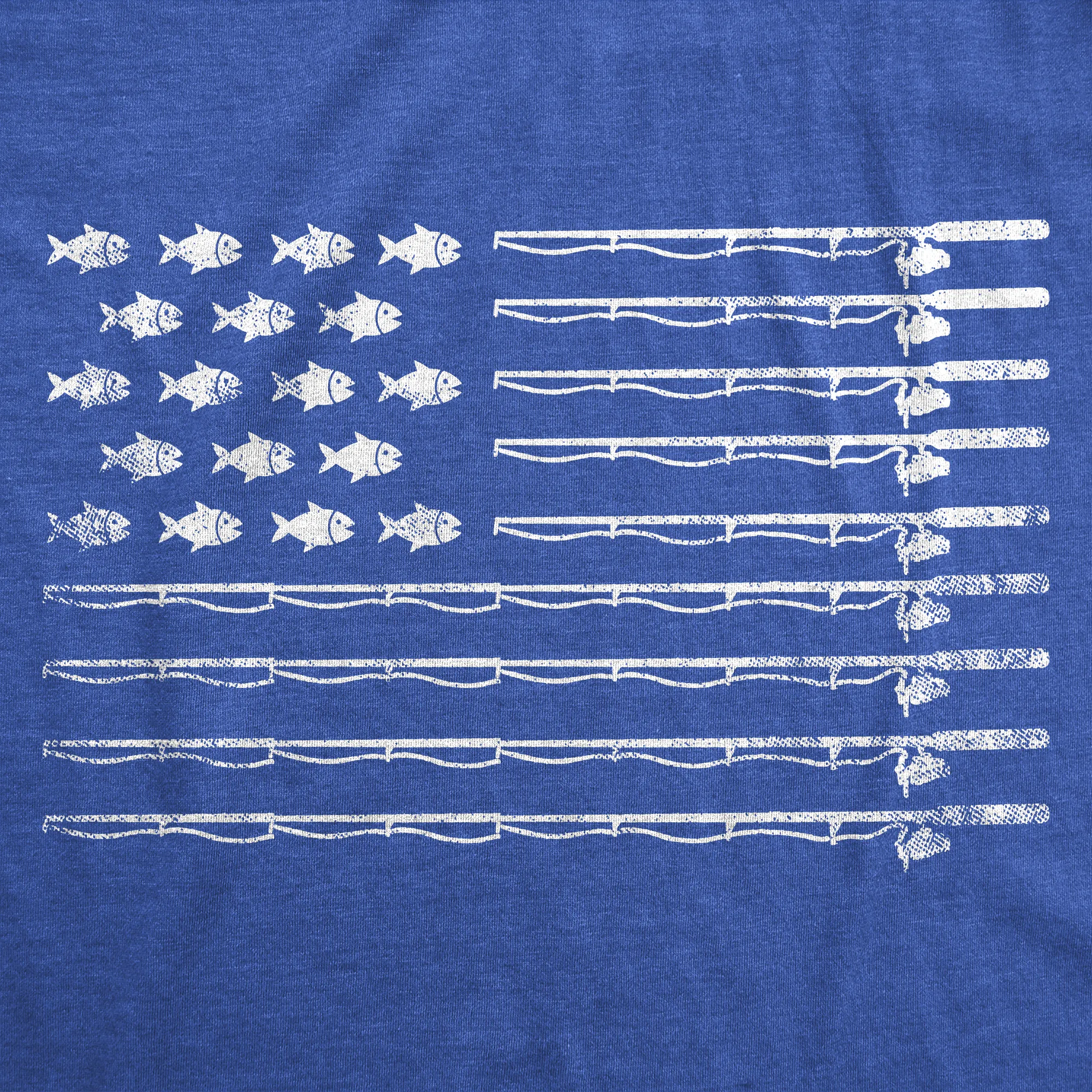 Fishing American Flag Men's T Shirt sold by Crazy Dog T-Shirts product image thumbnail 2