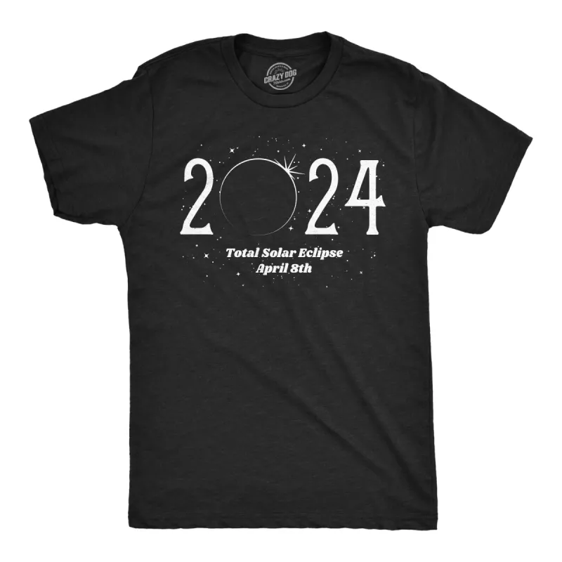 2024 Total Solar Eclipse Men's T Shirt sold by Crazy Dog T-Shirts