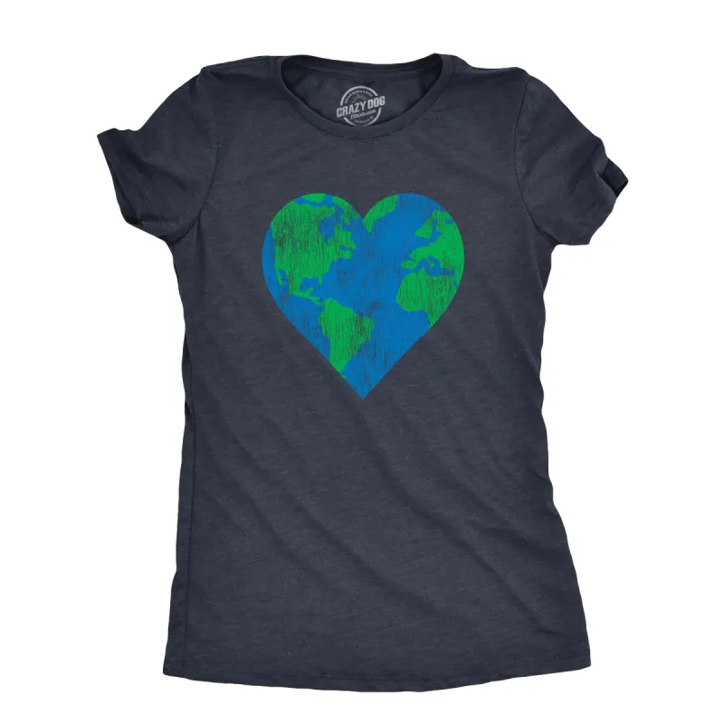 Earth Heart Women's T Shirt sold by Crazy Dog T-Shirts