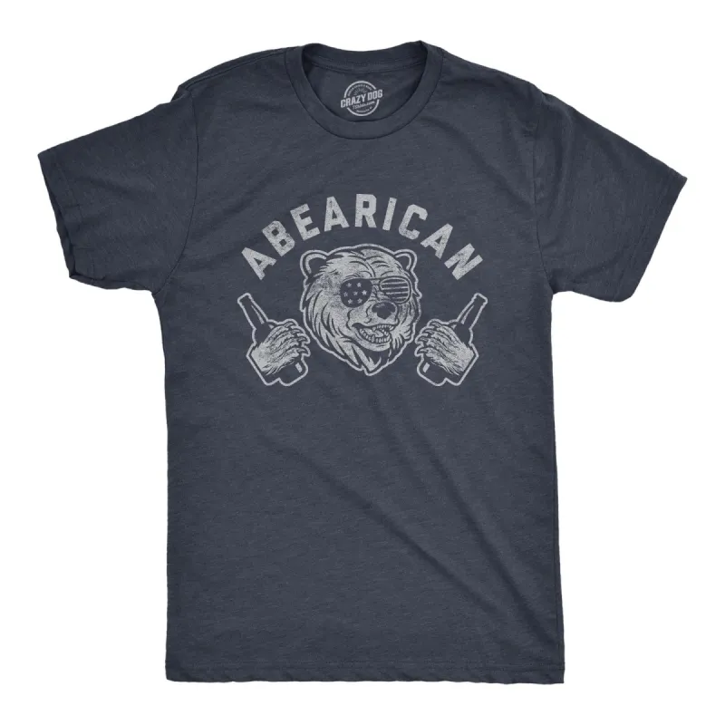 Abearican Men's T Shirt sold by Crazy Dog T-Shirts