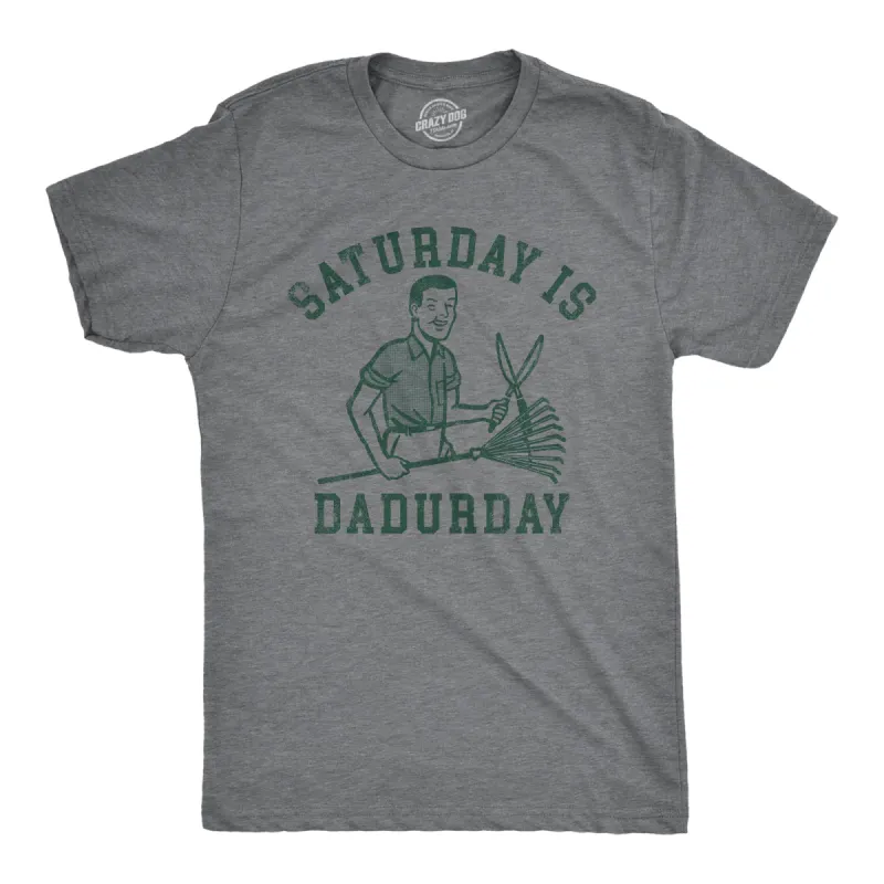 Saturday Is Dadurday Men's T Shirt sold by Crazy Dog T-Shirts