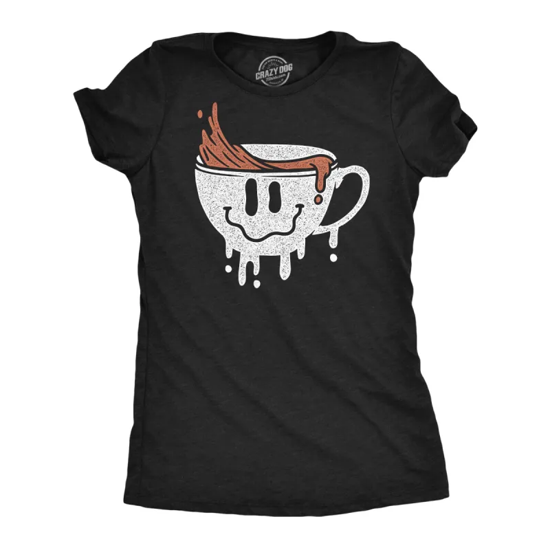 Dripping Coffee Smile Women's T Shirt sold by Crazy Dog T-Shirts