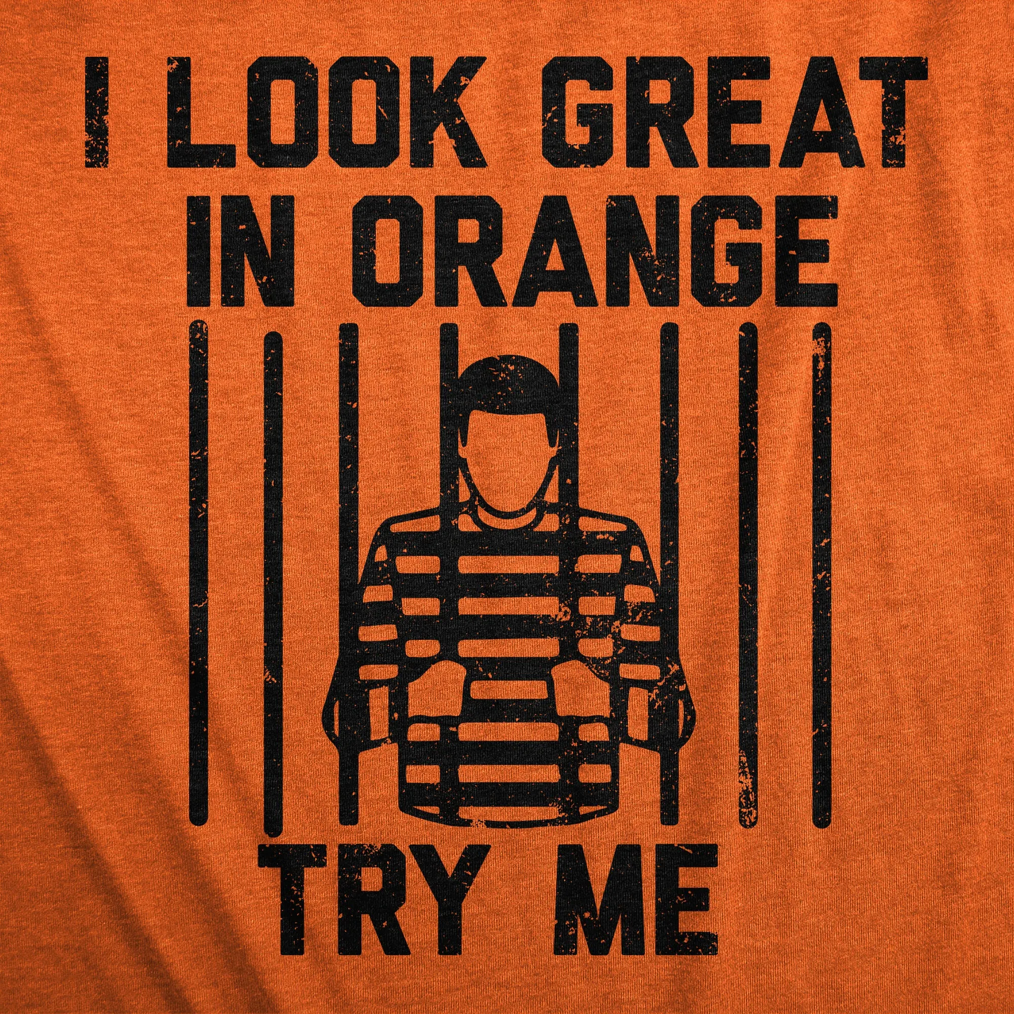 I Look Great In Orange Try Me Men's T Shirt sold by Crazy Dog T-Shirts product image thumbnail 2