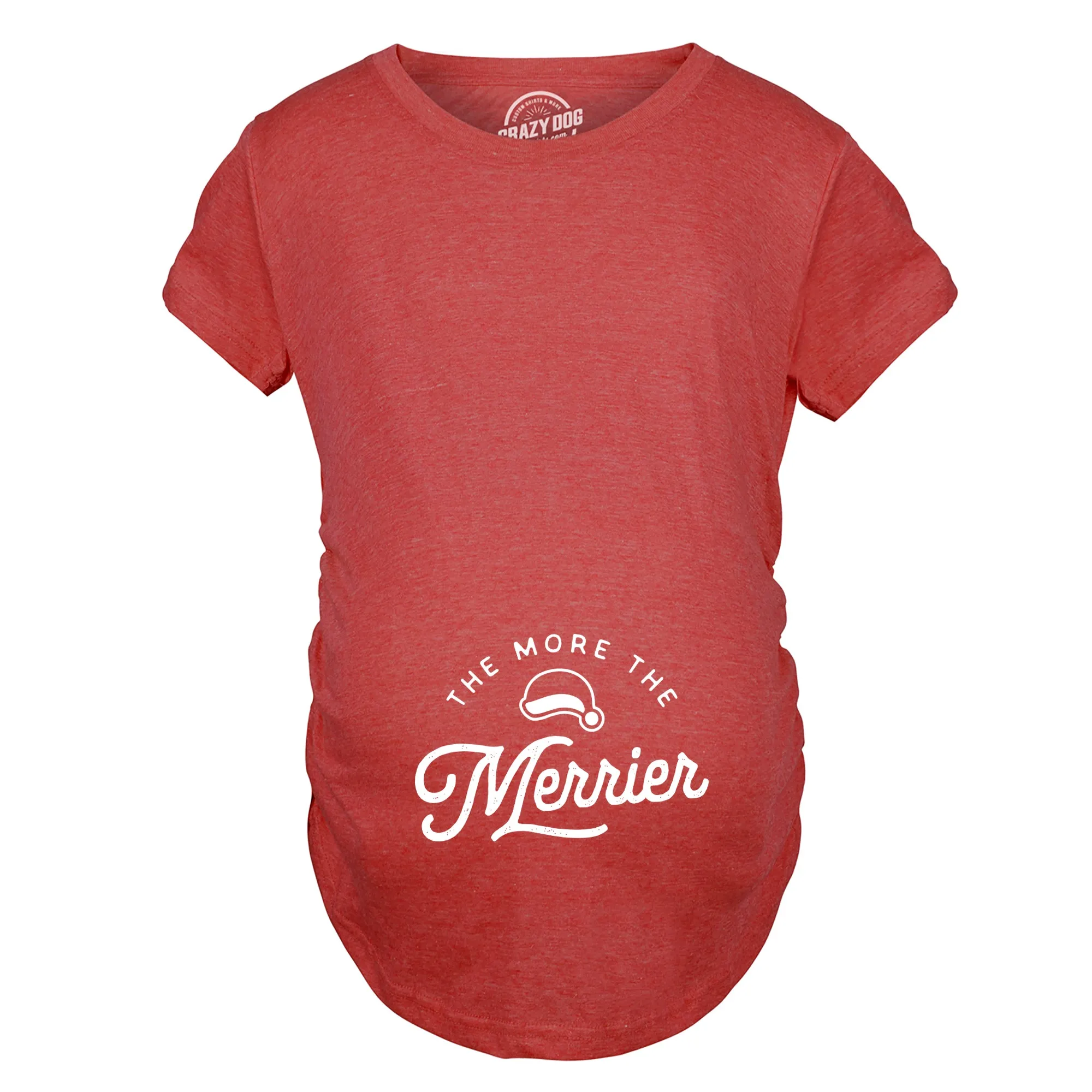 The More The Merrier Maternity T Shirt sold by Crazy Dog T-Shirts product image thumbnail 3