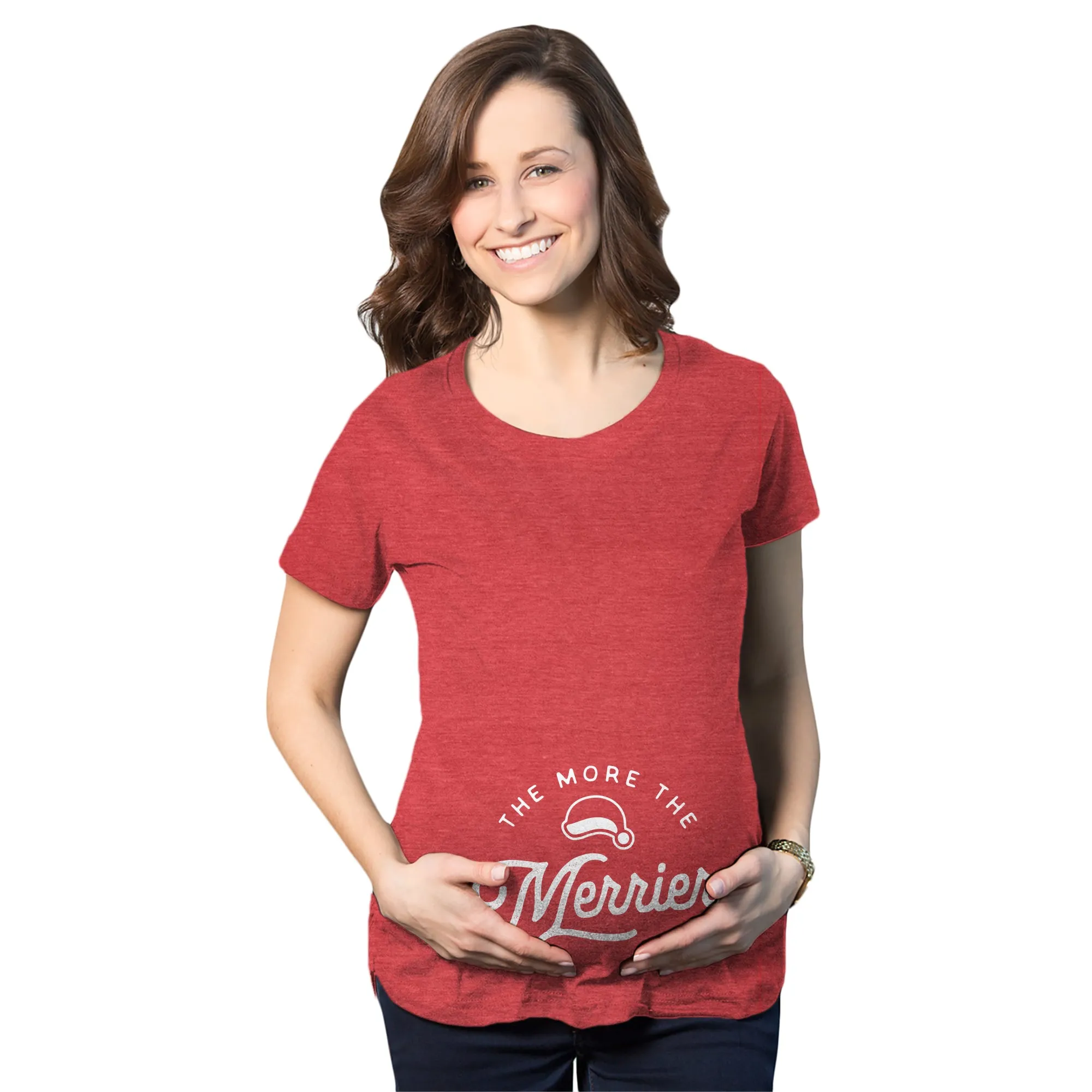 The More The Merrier Maternity T Shirt sold by Crazy Dog T-Shirts