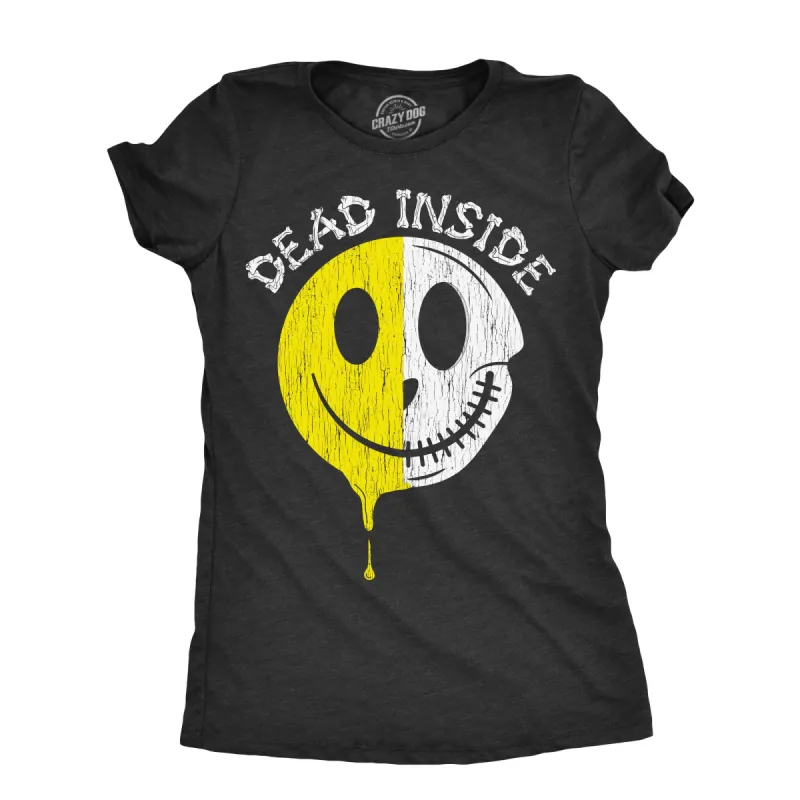 Dead Inside Smile Women's T Shirt sold by Crazy Dog T-Shirts