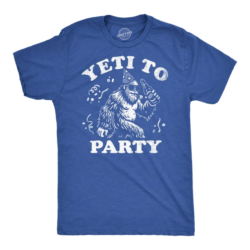 Yeti To Party Men's T Shirt sold by Crazy Dog T-Shirts